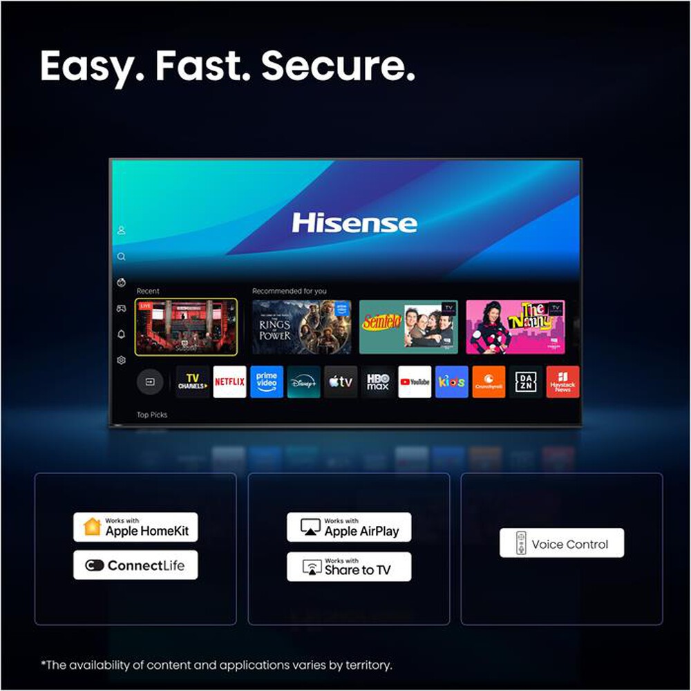 Immagine del prodotto HISENSE - Smart TV QLED 85" 4K 85E79S PRO-NERO
