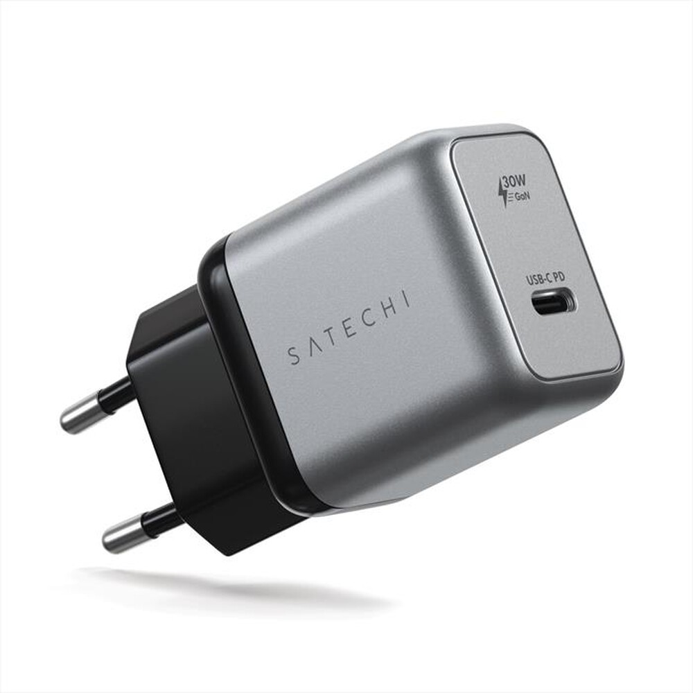 "SATECHI - CARICABATTERIE DA MURO USB-C GAN 30W-grigio"