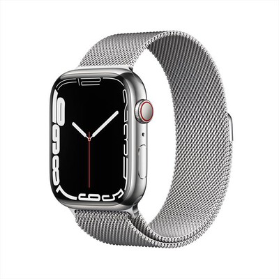 APPLE - Watch Series 7 GPS+Cellular 45mm Acciaio-Maglia Milanese Argento