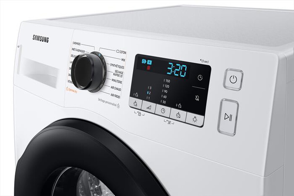 "SAMSUNG - Asciugatrice DV80TA220AE/ET - 8 Kg - A+++-BIANCO CON OBLO' Shiny Black"