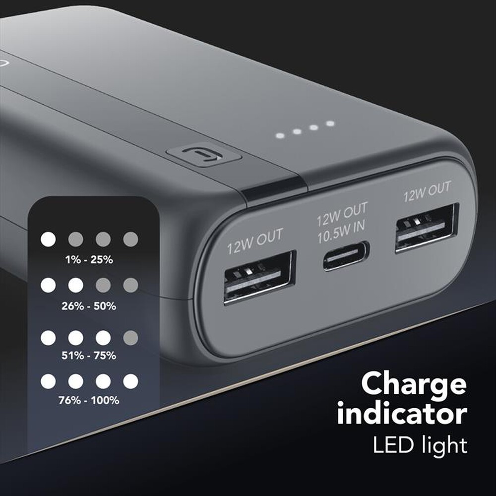 Immagine del prodotto CELLULARLINE - Powerbank ESSENTIAL 10000-Grigio