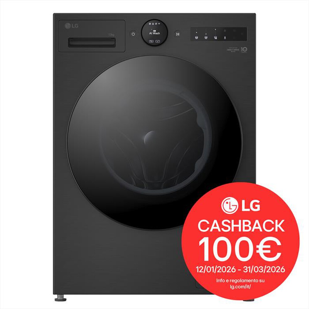 Immagine del prodotto LG - Lavatrice AI DD F4X7013TBB 13 Kg Classe A-Matte Black