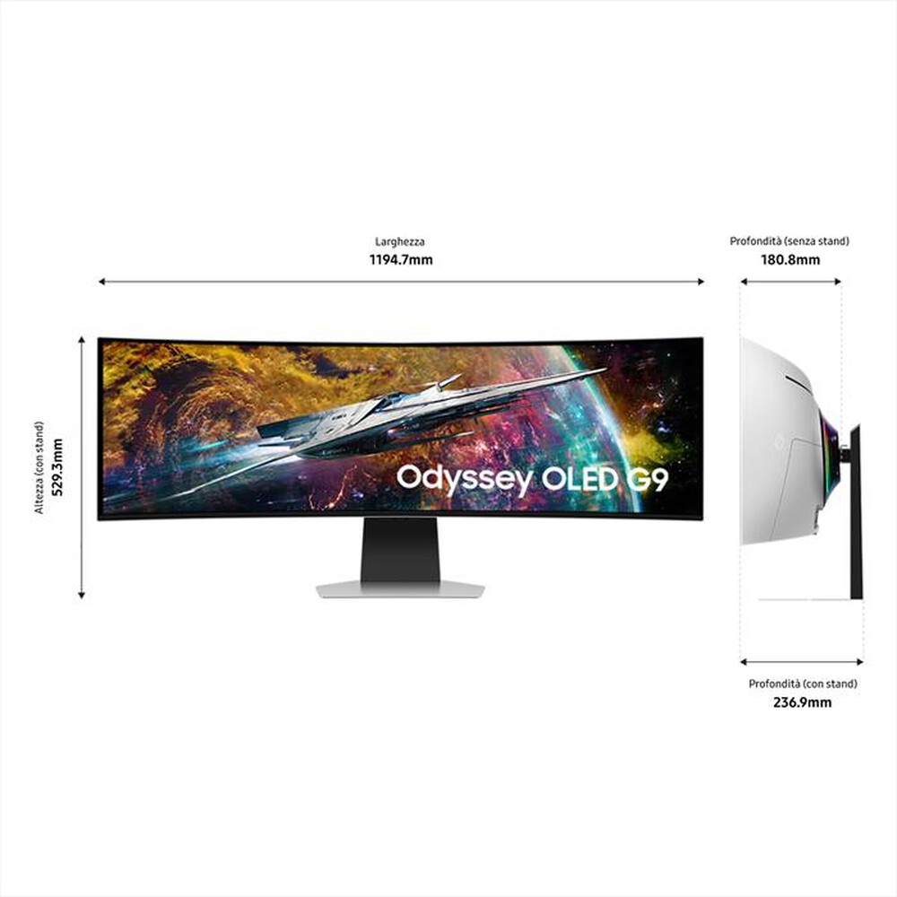 Immagine del prodotto SAMSUNG - Monitor gaming Odyssey OLED 49'' DUAL QHD CURVO