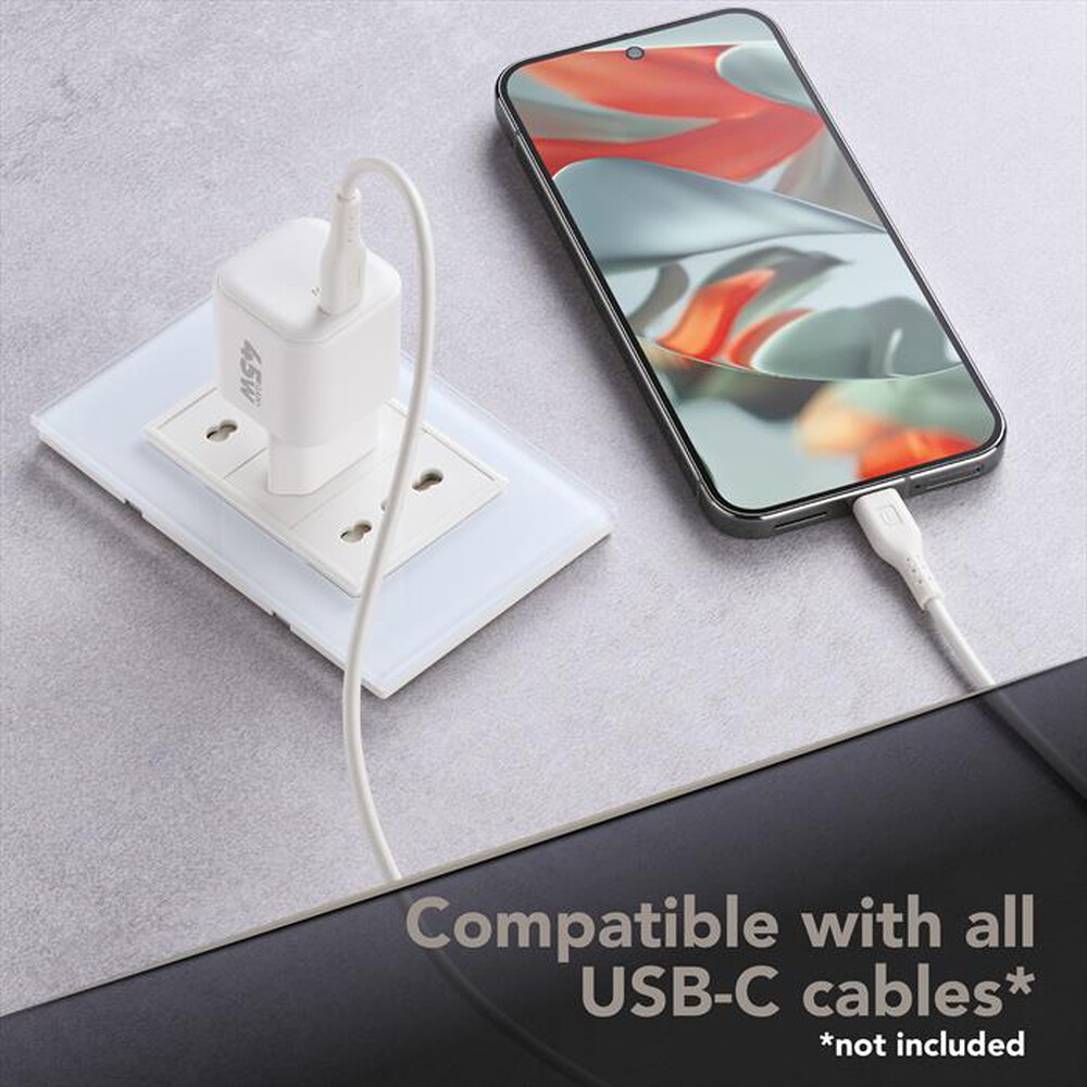 Immagine del prodotto CELLULARLINE - CARICATORE GAN+ 45 W PORTA USB-C-Bianco