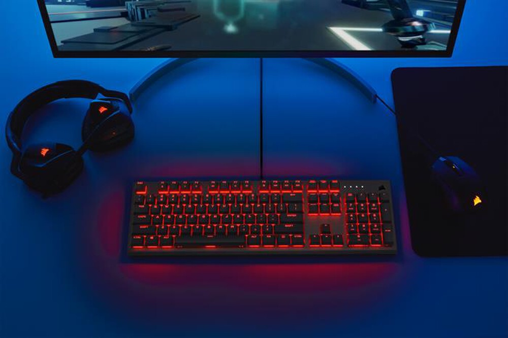 "CORSAIR - Tastiera gaming CORSAIR K60 PRO-Nero/Rosso"