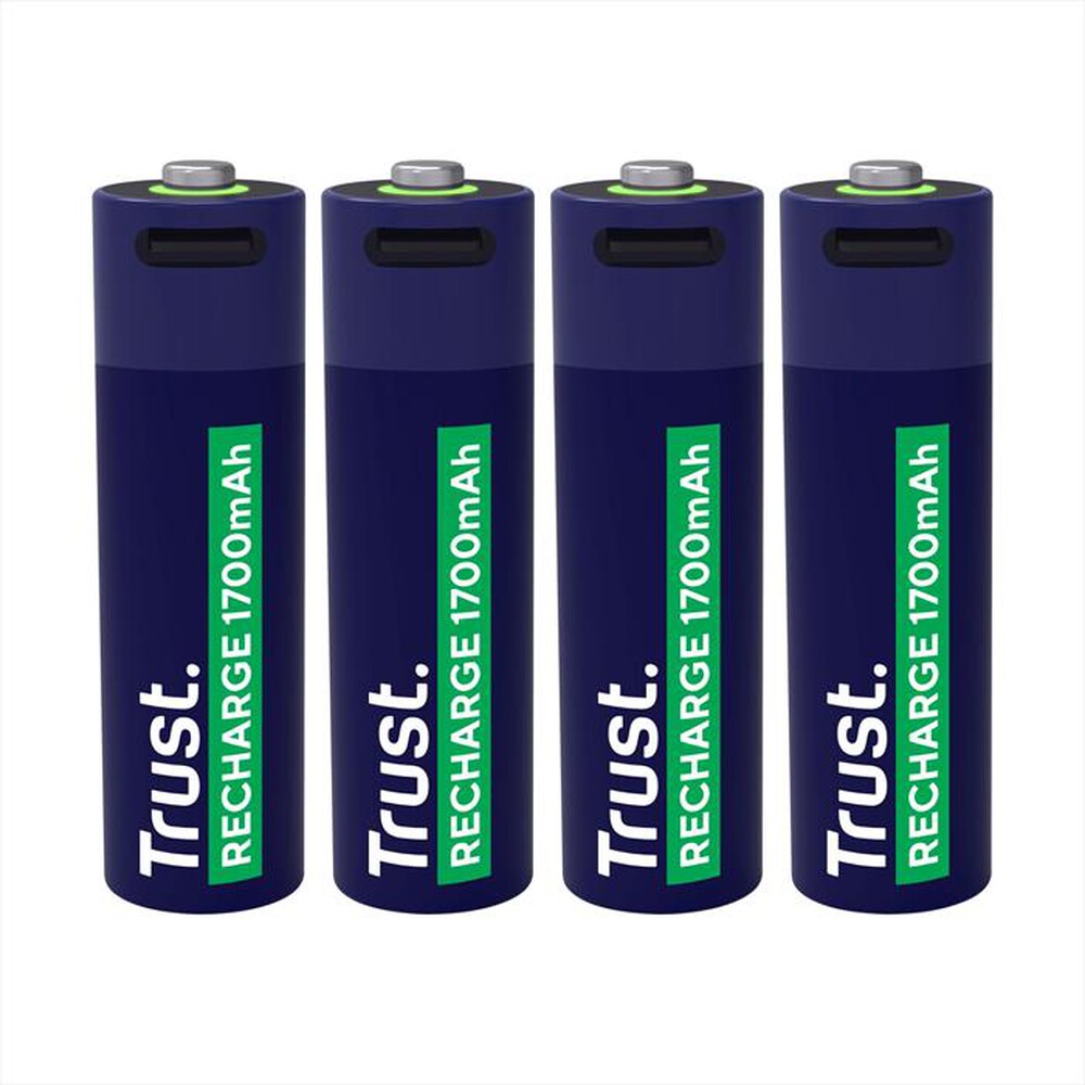 "TRUST - USB-C RECHARGEABLE BATTERIES 4P - AA-Black"