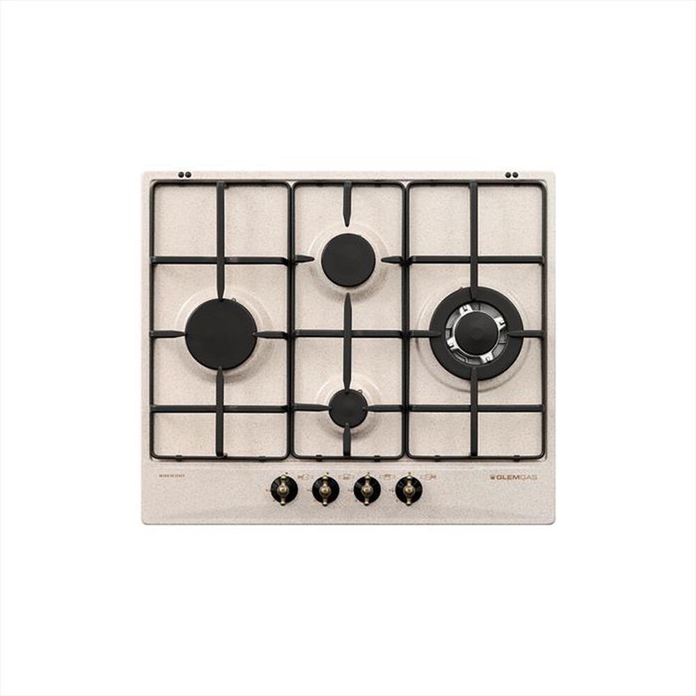 "GLEM GAS - Piano cottura a gas GT645SA 4 fuochi 56cm-Avena"