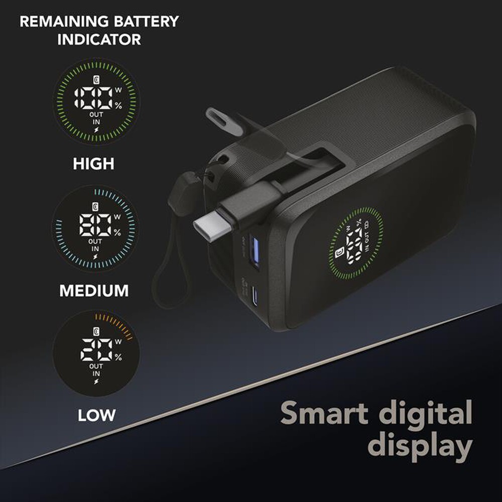 Immagine del prodotto CELLULARLINE - POWER BANK ROLLER 10000-Nero