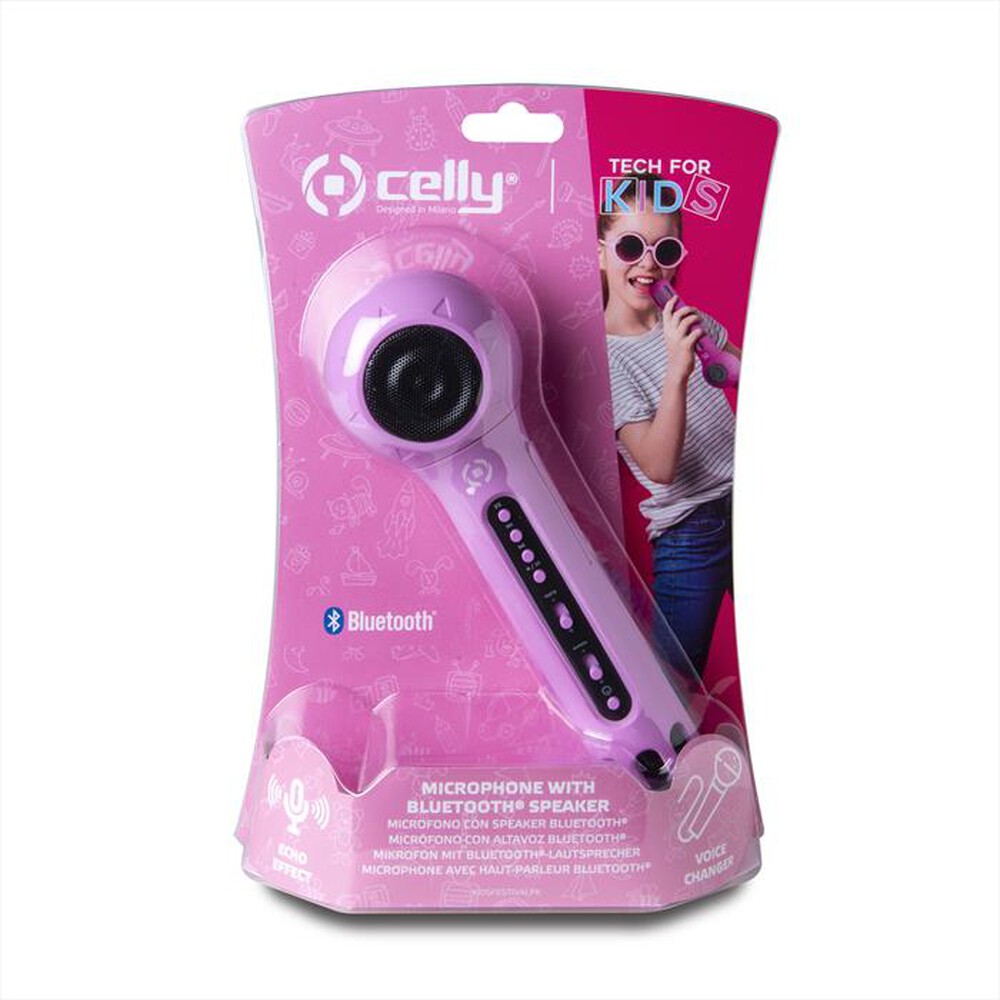 "CELLY - KIDSFESTIVALPK - MICROPHONE + VC WITH SPEAKER-Rosa"