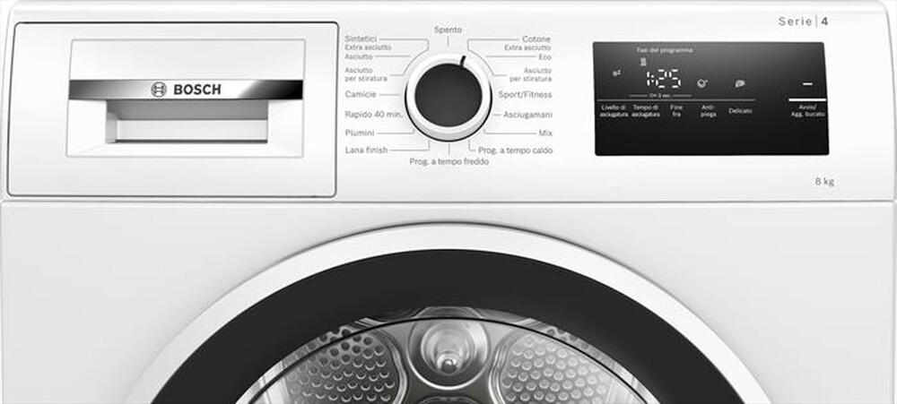 "BOSCH - Asciugatrice SERIE 4, 8 KG CLASSE A++ WTH85208II-Bianco"