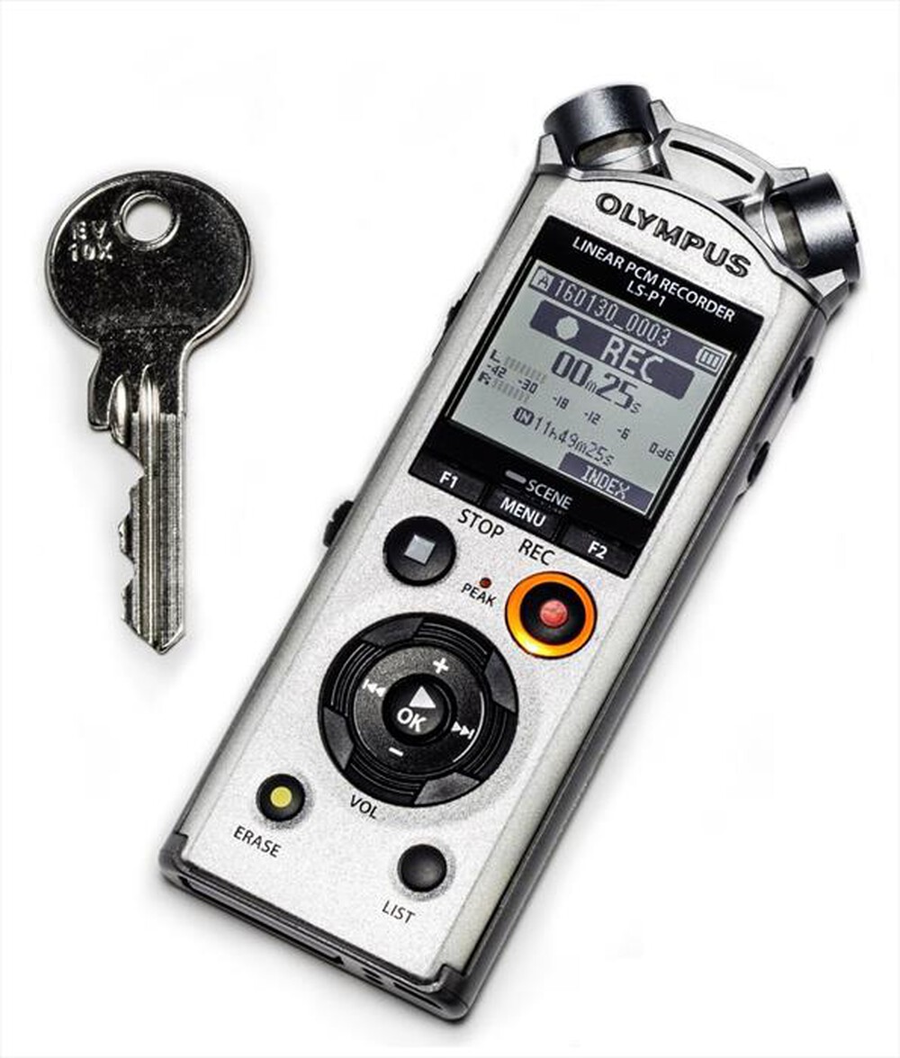"OLYMPUS - Registratore portatile LS-P1-Argento"