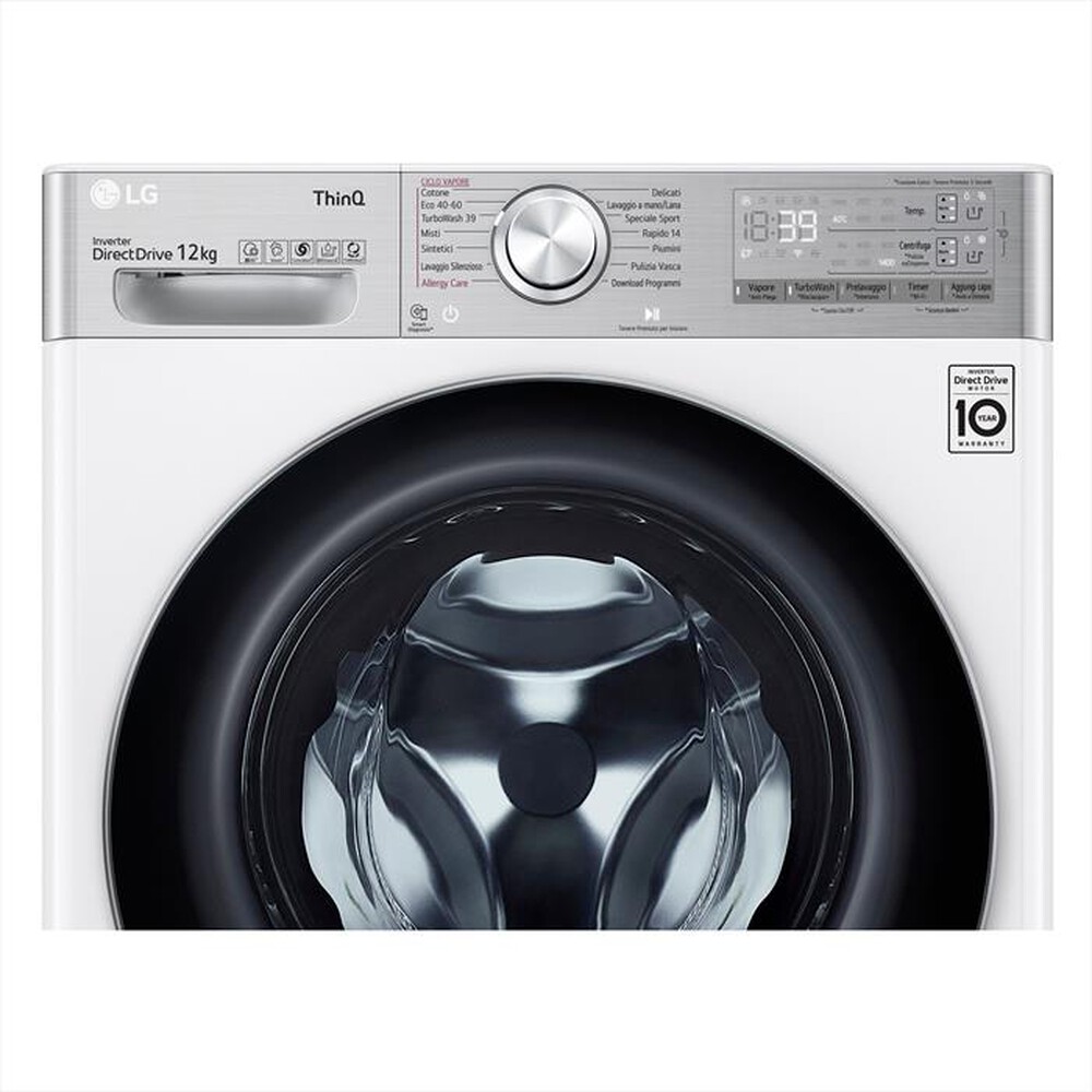 "LG - Lavasciuga F4DV912H2EA 12/8 Kg Classe E-Bianco"