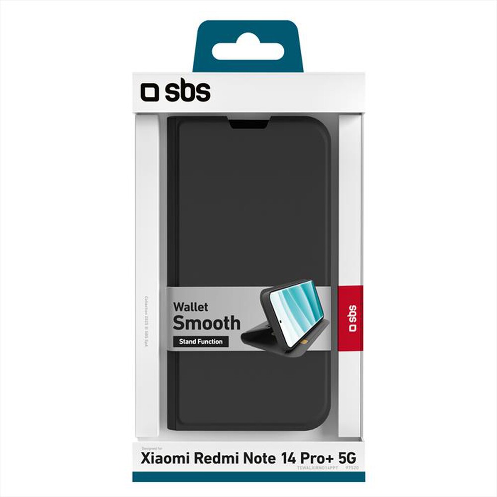 Immagine del prodotto SBS - Cover Wallet Xiaomi Redmi Note 14 Pro+ 5G-Nero