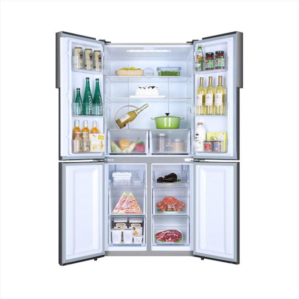 "HAIER - Frigorifero side by side HTF-458DG6 Classe F-Alluminio"