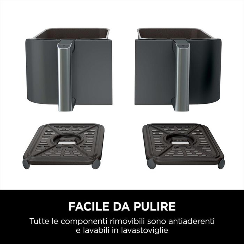 "NINJA - Friggitrice ad aria DOPPIA MAX 9,5 L AF400EU-nero"