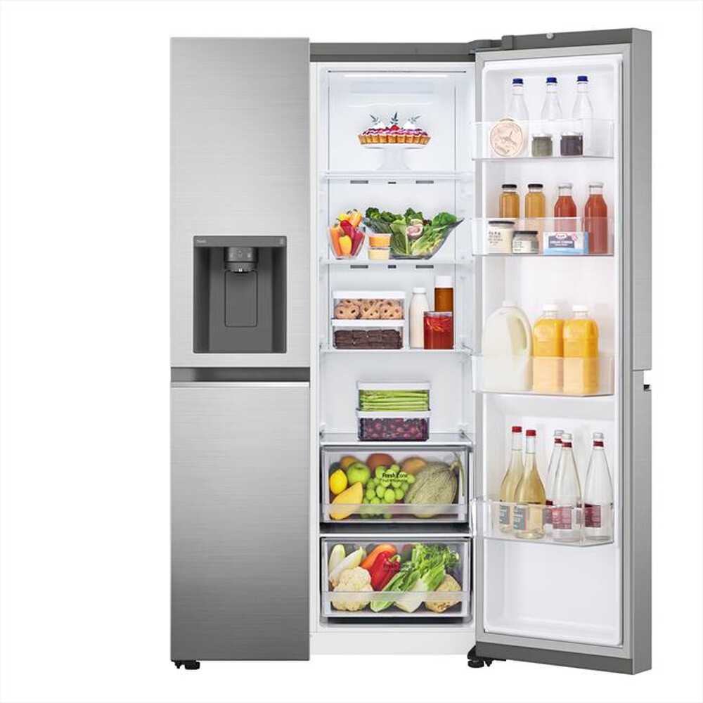 "LG - Frigorifero side by side GSLV70PZTD Classe D 635L-Metallico, Argento"
