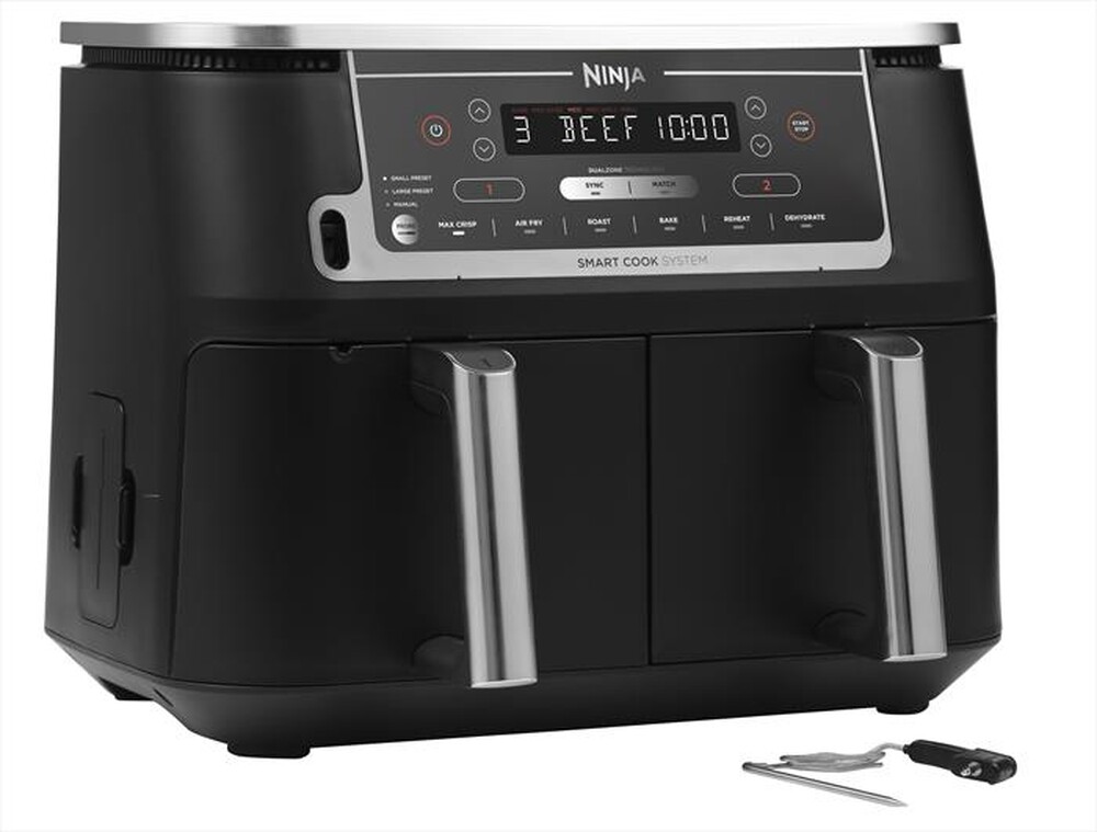 "NINJA - Friggitrice ad aria DUAL ZONE MAXPRO DA 9,5L-nero"