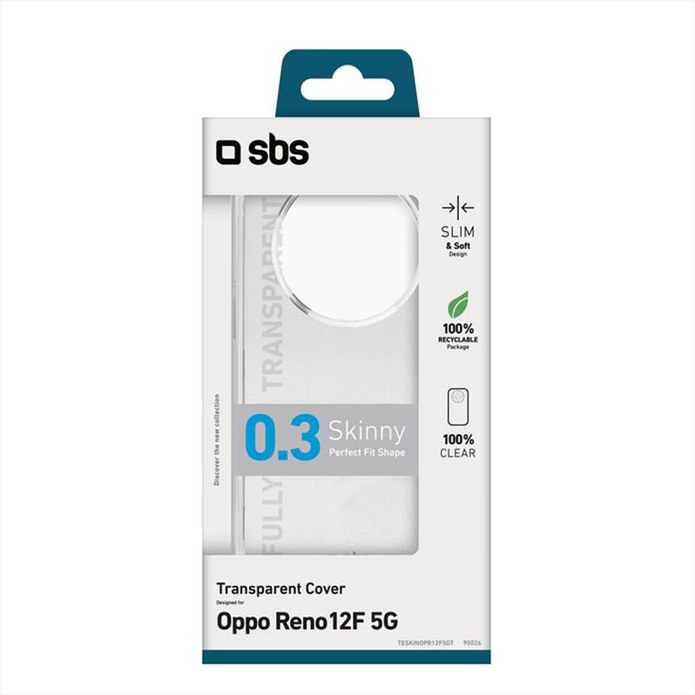 Immagine del prodotto SBS - Skinny Oppo Reno12F 5G TESKINOPR12F5GT-Trasparente