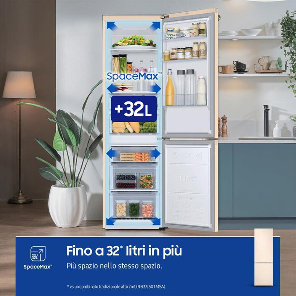 "SAMSUNG - Frigorifero combinato RB38C603DEL/EF ClasseD 390lt-SABBIA"