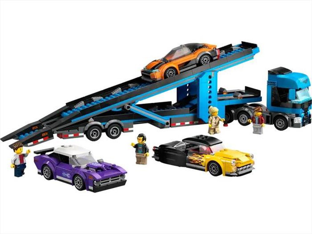"LEGO - CAMION TRASPORTATORE CON AUTO SPORTIVE - 60408-Multicolore"