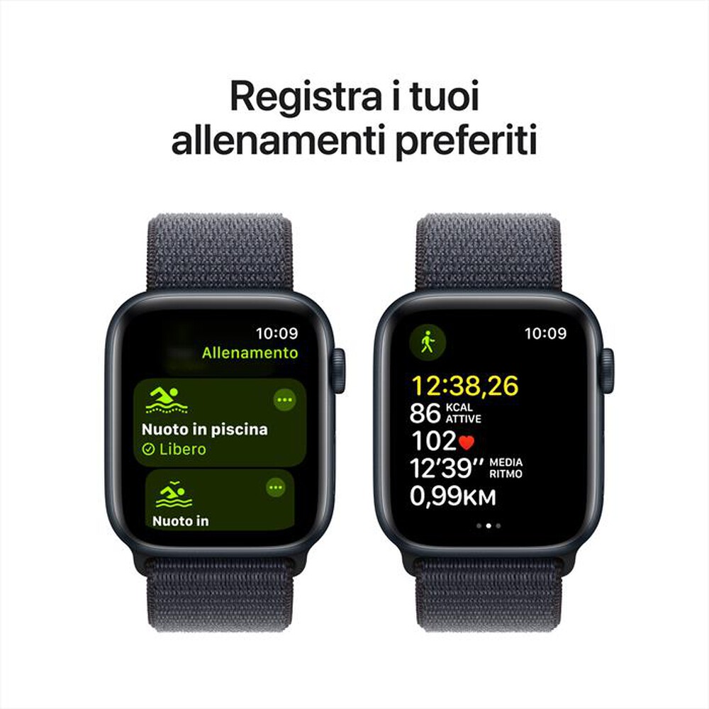 "APPLE - Watch SE GPS 44mm Cassa Alluminio-Midnight - Sport Loop Ink"