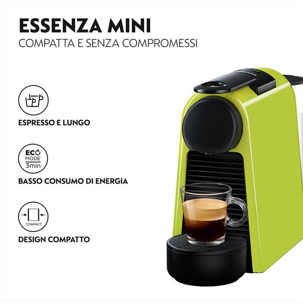 "DE LONGHI - ESSENZA MINI NESPRESSO EN85.L MACCHINA PER CAFFÈ-Lime"