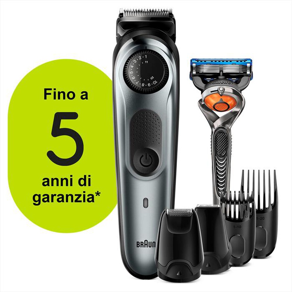 "BRAUN - Regolabarba BT7220-Argento"