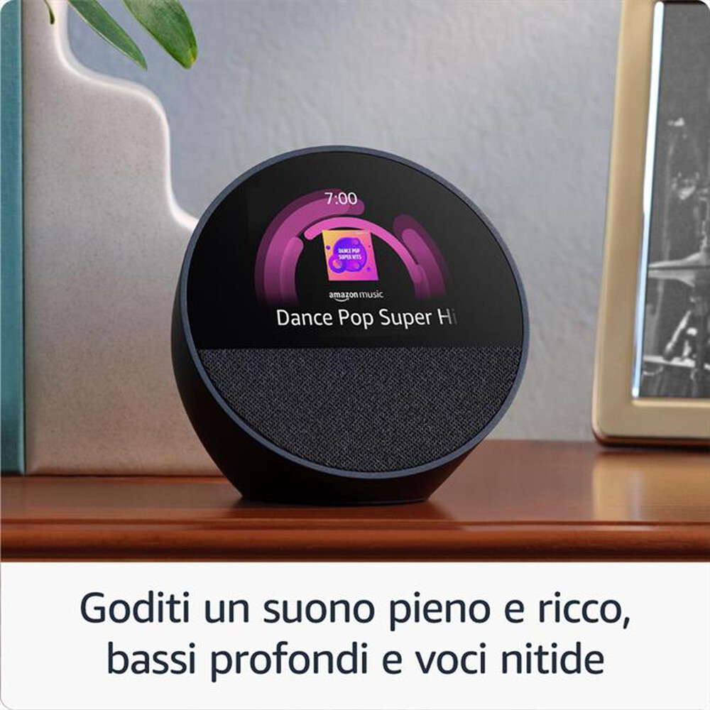 "AMAZON - NUOVO AMAZON ECHO SPOT (MODELLO 2024)-Bianco"