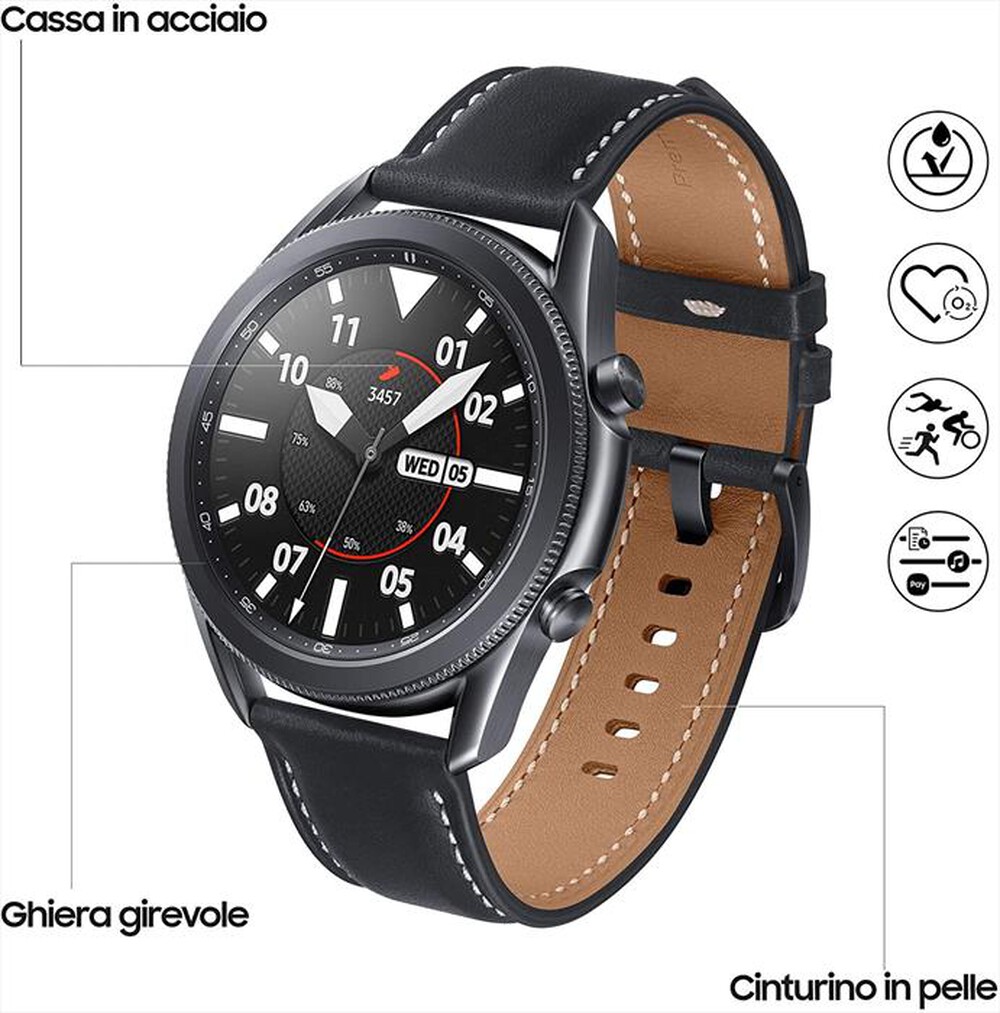 "SAMSUNG - GALAXY WATCH3 BLUETOOTH 45 MM-Mystic silver"