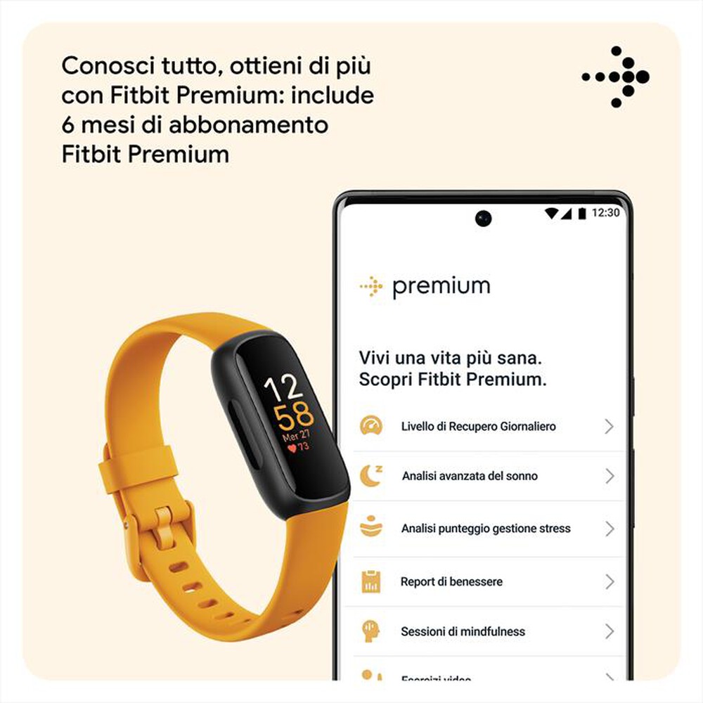 "FITBIT - INSPIRE 3 - FB424BKYW-nero/ giallo senape"