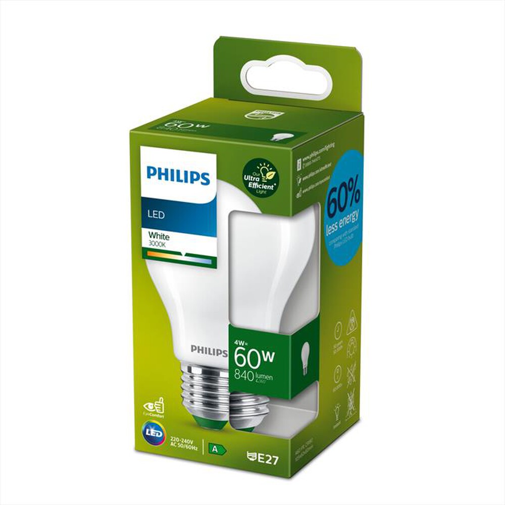 "PHILIPS - LAMPADA A GOCCIA, 4 W, E27, 840 LM, BIANCO"