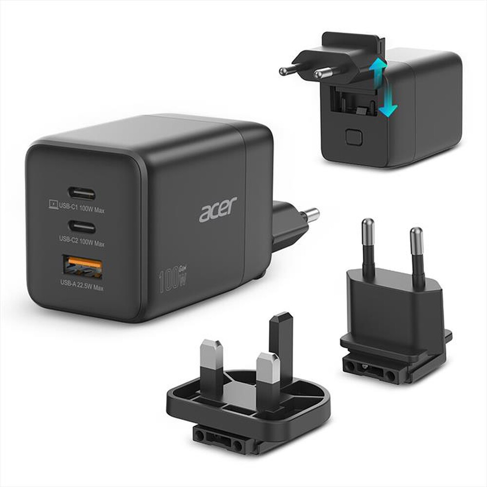 Immagine del prodotto ACER - Caricatore GaN Acer da 100W-Nero