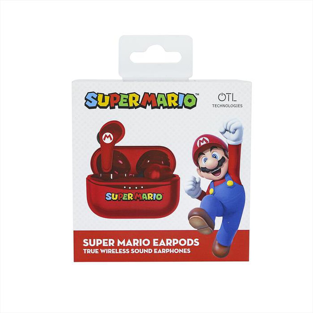 "OTL - Auricolari Bluetooth SUPER MARIO EARPODS-RED"