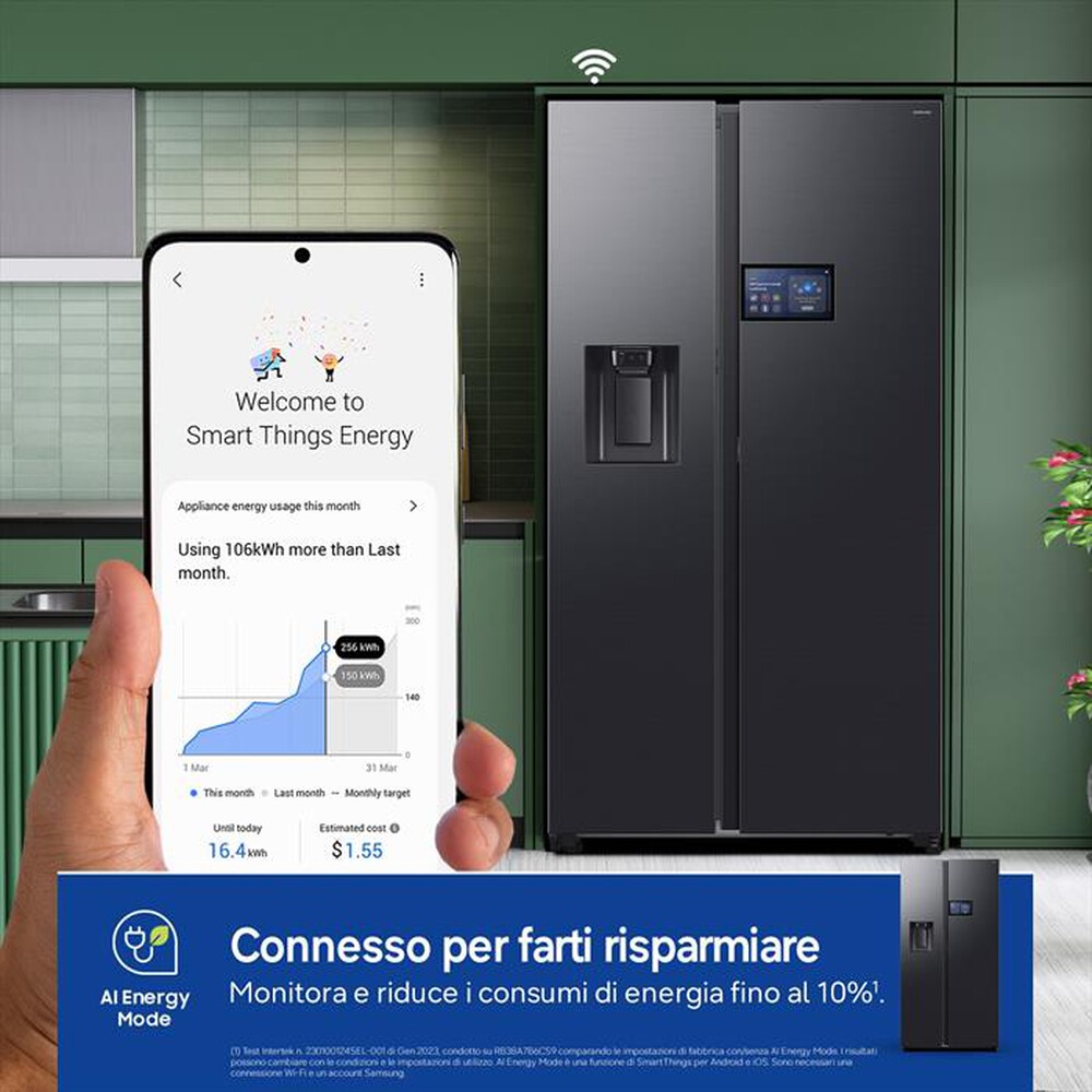 Immagine del prodotto SAMSUNG - Frigorifero side by side RS90F64EDFEF 614L ClasseD-Antracite
