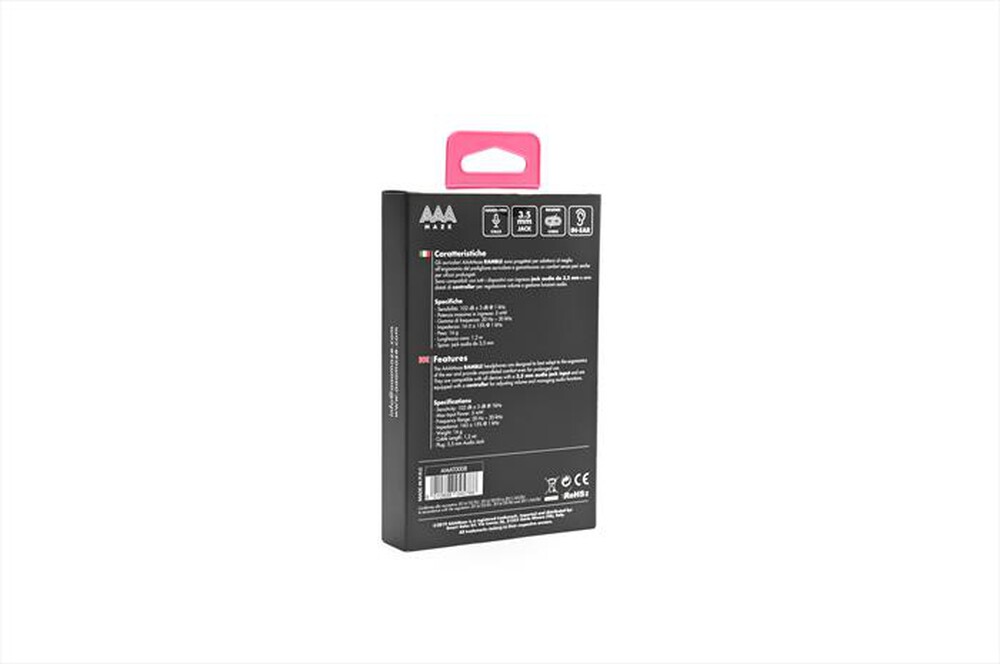 "AAAMAZE - AURICOLARI A FILO IN-EAR EA-1-Nero"
