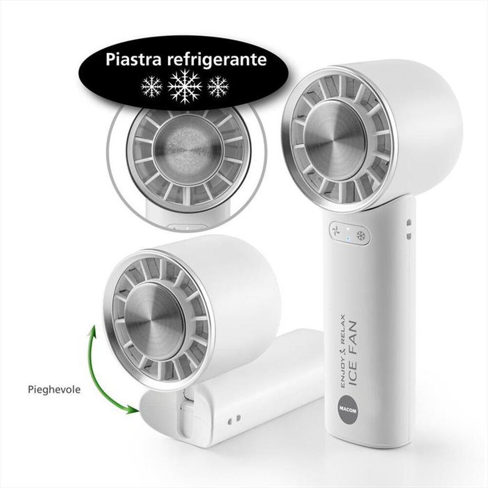 "MACOM - Mini ventilatore portatile ICE FAN-bianco"