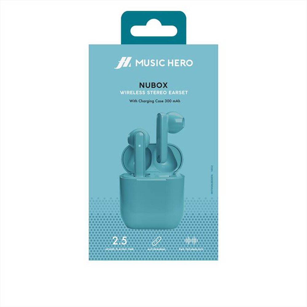 "SBS - Auricolare TWS MHTWSNUBOXBTA-Azzurro"