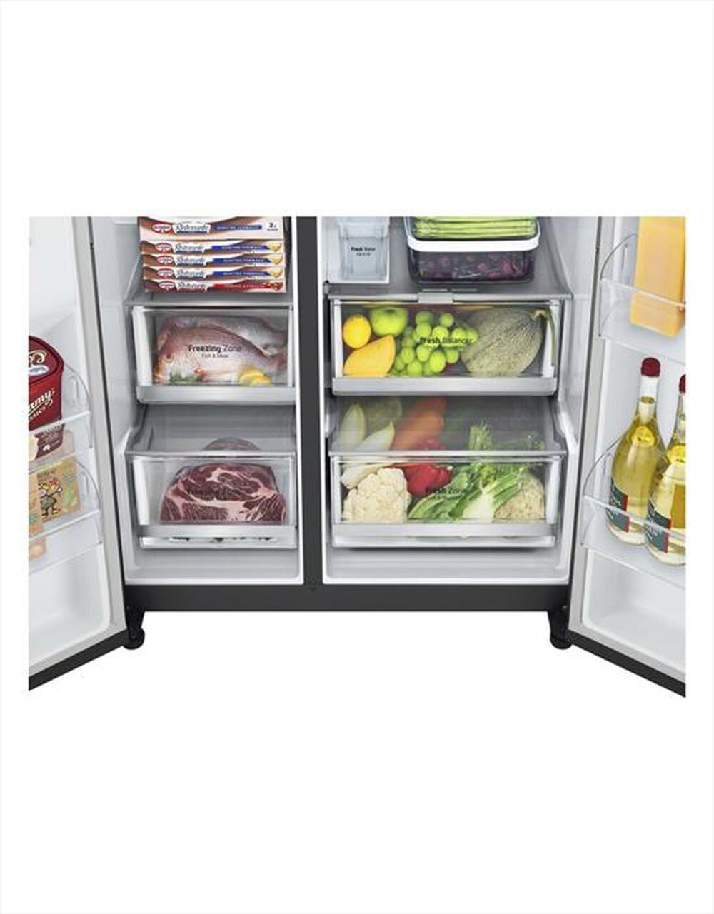 "LG - Frigorifero side by side GSGV80EPLL InstaView - E-Black"