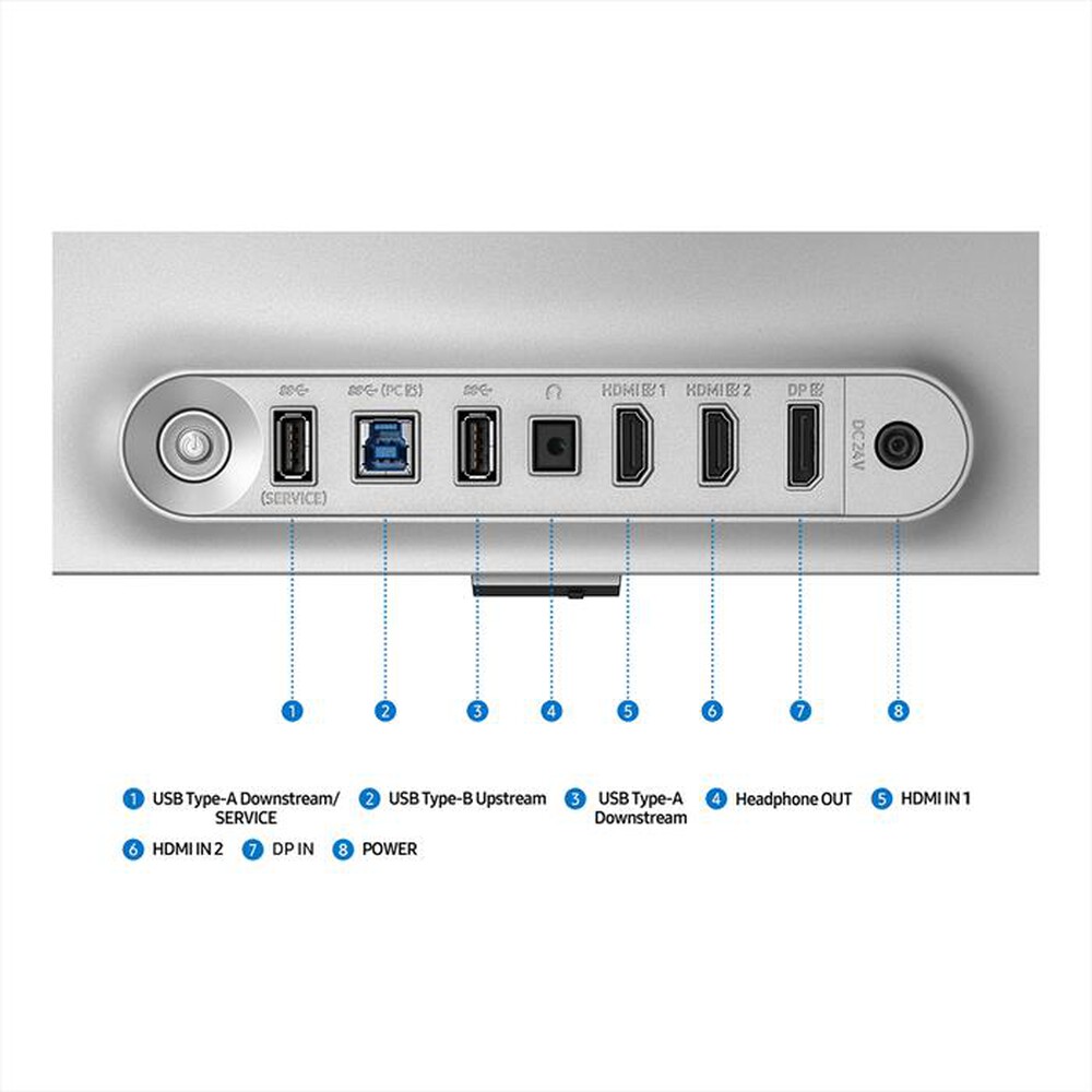 Immagine del prodotto SAMSUNG - MONITOR GAMING ODYSSEY OLED G8 - G81SF DA 27'' UHD-Silver