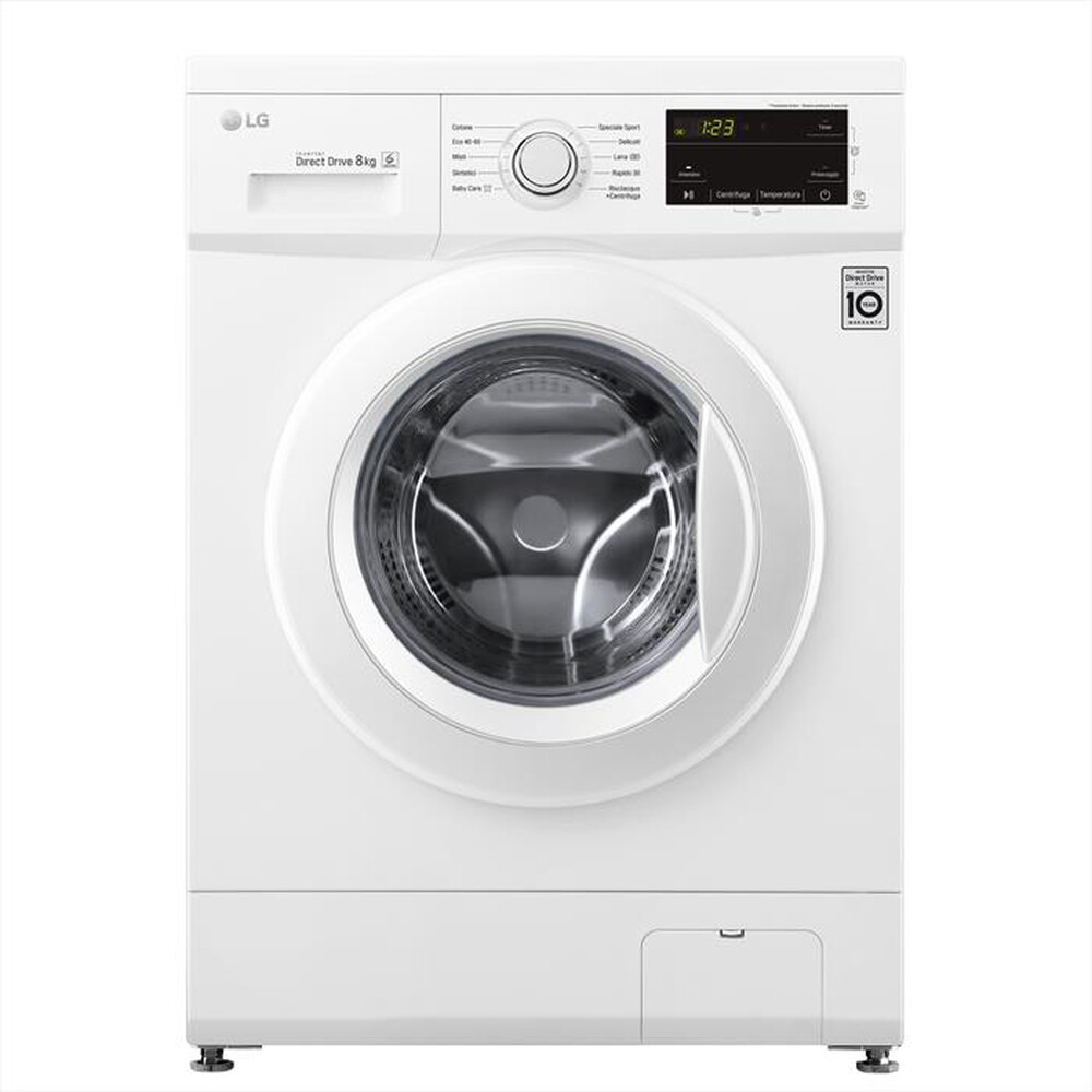 "LG - Lavatrice F4J3TN3WE 8 Kg Classe D-White"