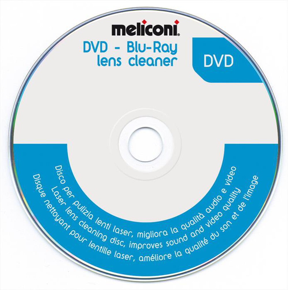 "MELICONI - DVD - BLU-RAY LENS CLEANER-Bianco"