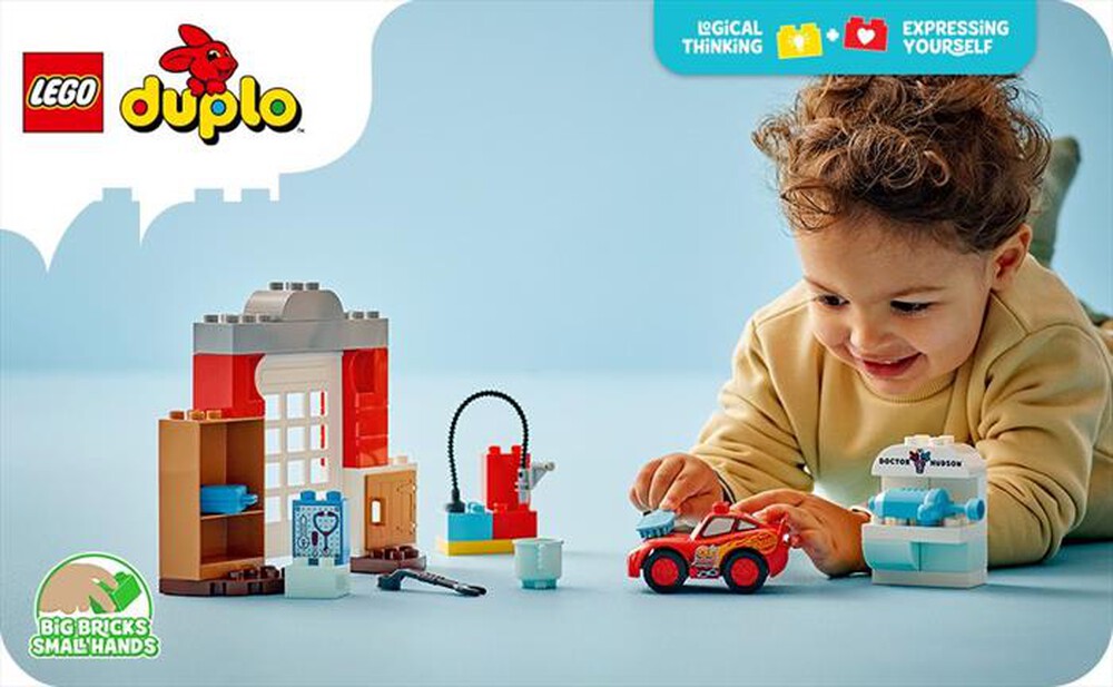 "LEGO - LA VISITA DI MCQUEEN ALLOFFICINA DI DOC-,"