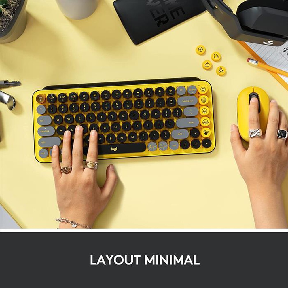 "LOGITECH - POP Keys Tastiera-Giallo"