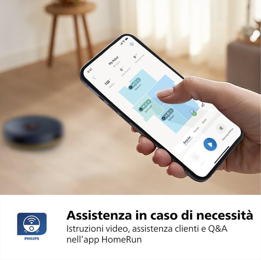 "PHILIPS - Aspirapolvere robot SERIE 2000 +STAZIONE XU2100/10-Nero"