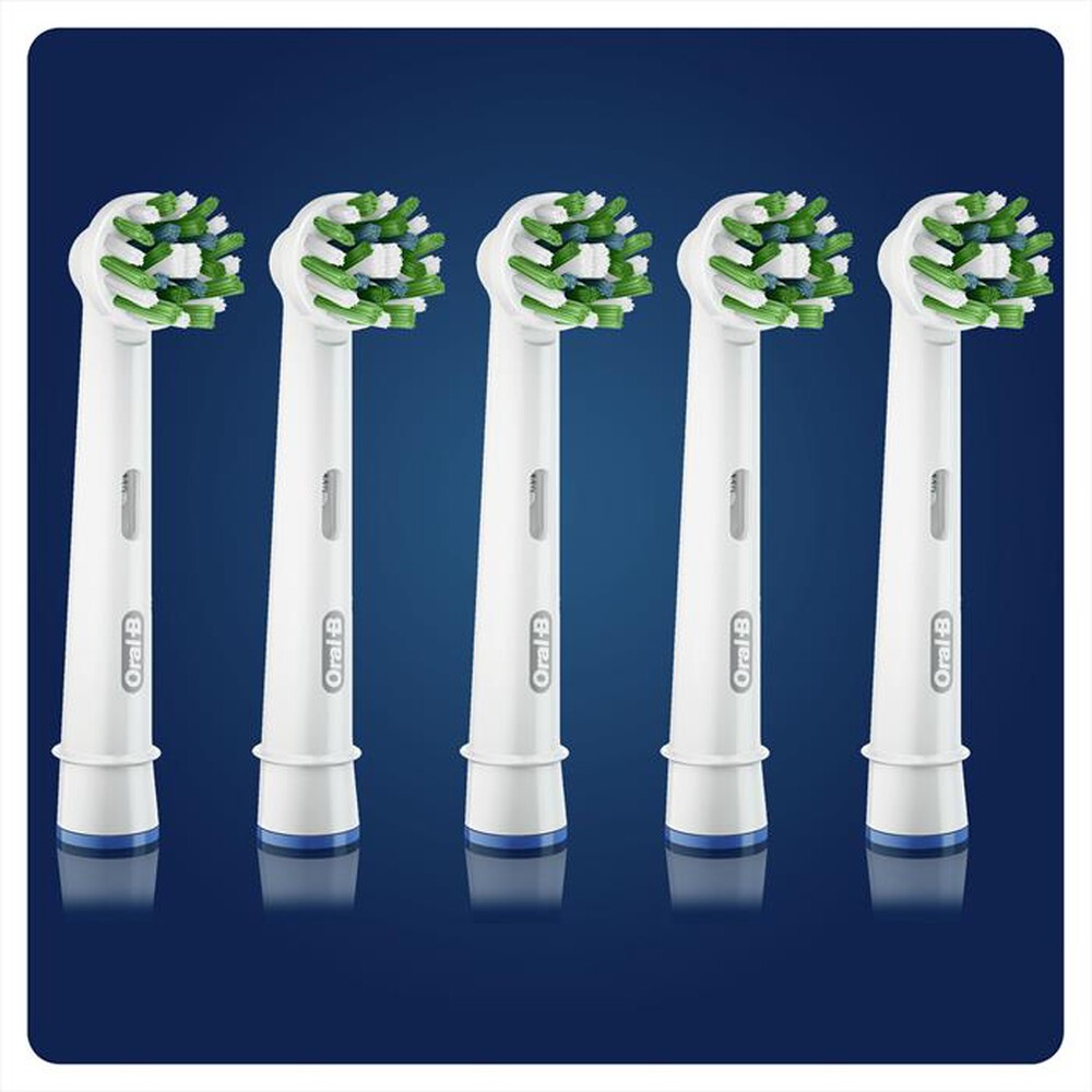"ORAL-B - Testine Crossaction Con CleanMaximiser, 5 Pezzi-Bianco"