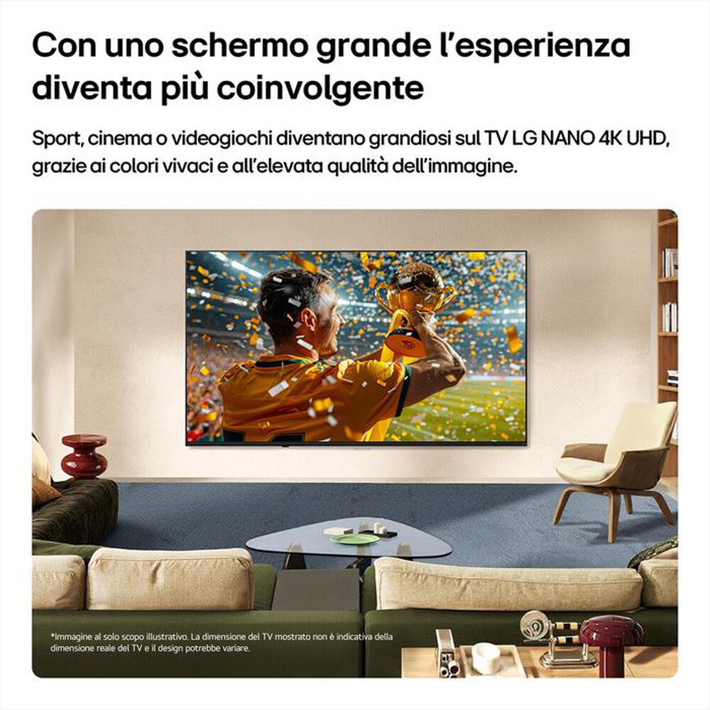 Immagine del prodotto LG - Smart TV LED NANO 4K UHD AI 85" NU90 85NU900B6LA-Charcoal Black