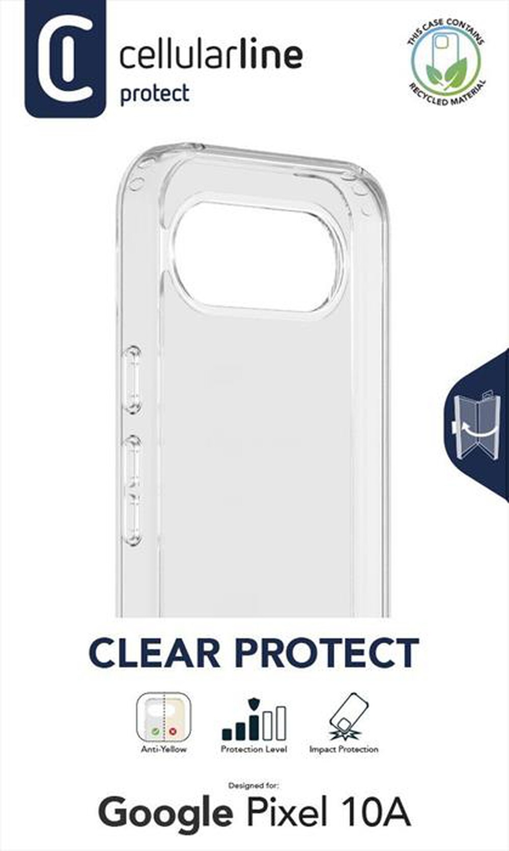 Immagine del prodotto CELLULARLINE - CLEAR PROTECT per Google Pixel 10A-Trasparente