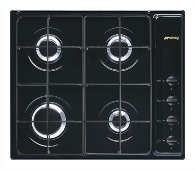 SMEG - Piano cottura a gas S64SN 4 fuochi 58,5cm-nero