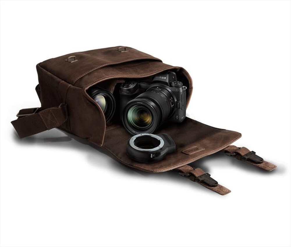 "NIKON - CS-P14 BORSA IN PELLE MESSENGER-Brown"