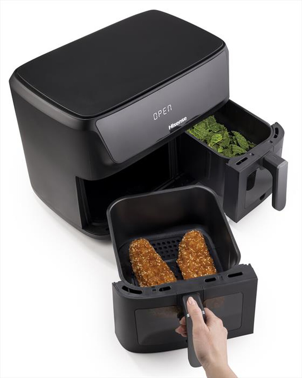Immagine del prodotto HISENSE - Friggitrice ad aria con doppio cestello HAF2700DCD-Nero